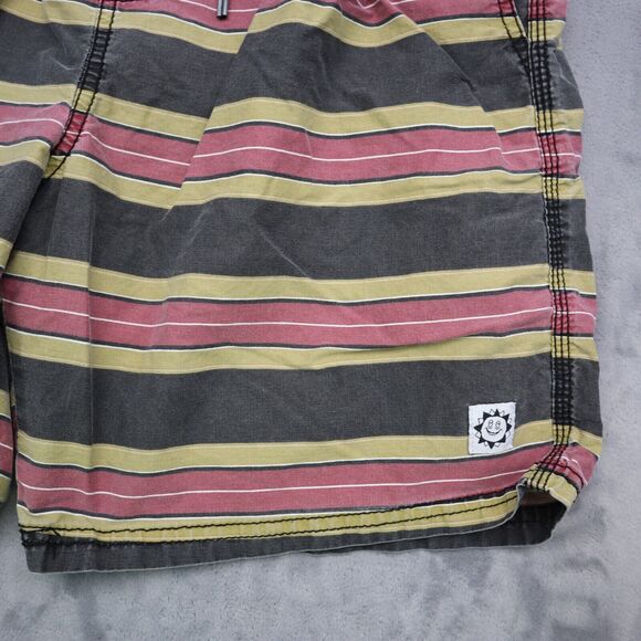 Cotton On Shorts Mens Multicolor Swim Short Elastic Waist Stripe Drawstring - Picture 10 of 15